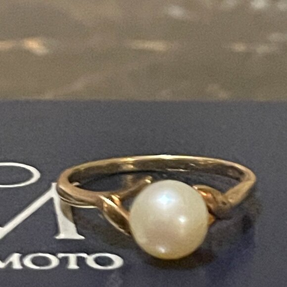Mikimoto Pearl ring in 14k yellow gold - Picture 7 of 11